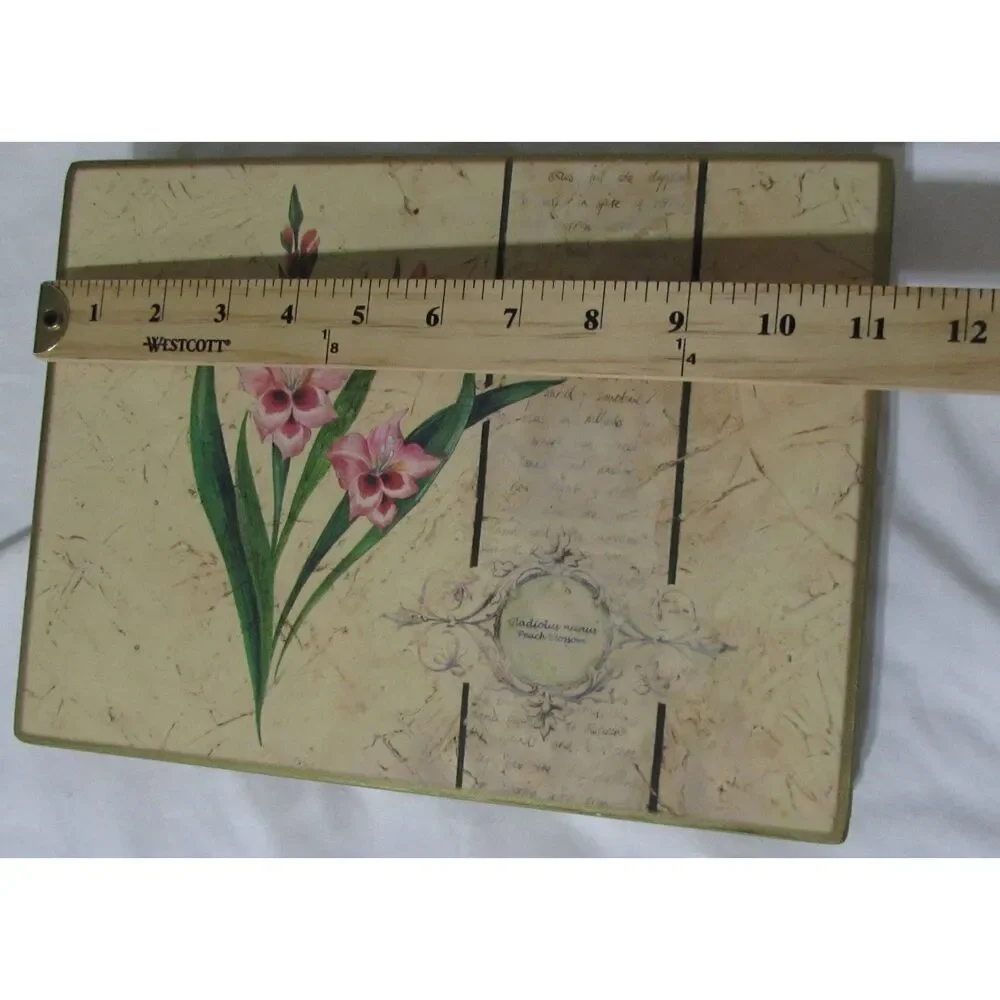 Vintage Pimpernel placemats set of 6 cork backing floral gladiolus spring